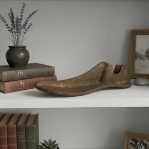 Antique Cast Iron Shoe Mold Cobbler Form-Industrial Decor-Primitive Tool-Rustic